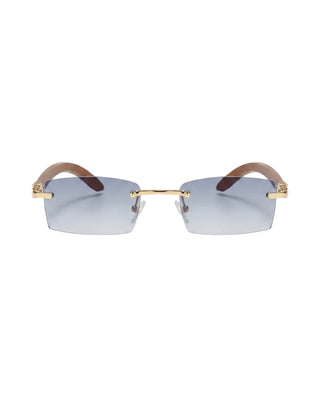 Wooden Rimless Sunglasses