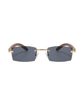 Wooden Rimless Sunglasses