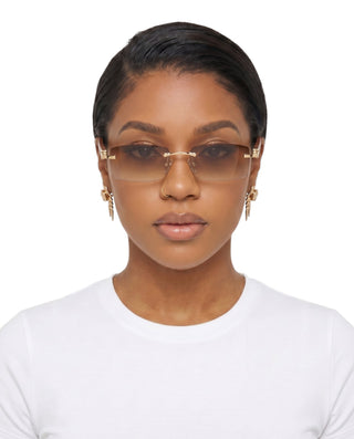 Wooden Rimless Sunglasses