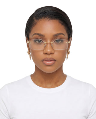 Wooden Rimless Sunglasses