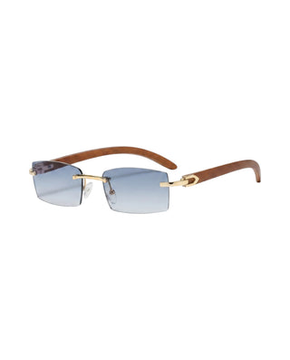 Wooden Rimless Sunglasses