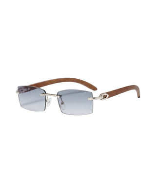 Wooden Rimless Sunglasses