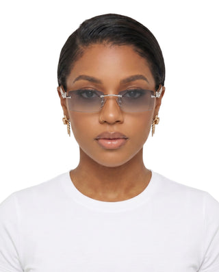 Wooden Rimless Sunglasses