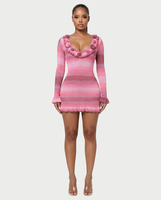 MALIYAH Long-Sleeve Knit Mini Dress Celestia MALIYAH Long-Sleeve Knit Mini Dress Celestia