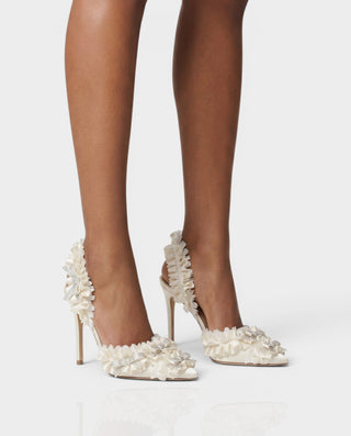 Tacones de aguja con cordones de piel sintética KELLA