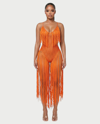 KAILEY Fringe Crochet Cover-Up Jumpsuit
