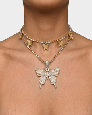 Butterfly Layered Chain Necklace