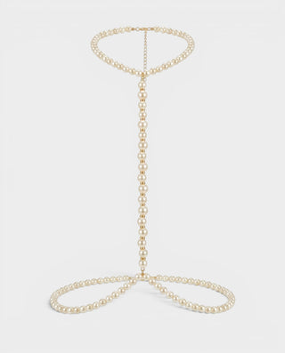 Pearl Body Chain Lariat Harness Necklace