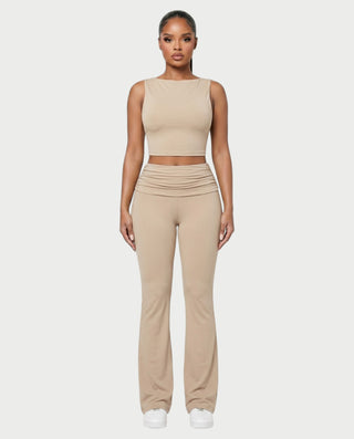 FREYA Top & Flared Pants Yoga Set