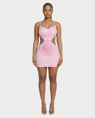 BRELLIE Crystal Cut-out Bodycon Mini Dress