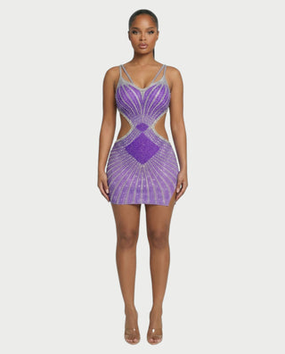 BRELLIE Crystal Cut-out Bodycon Mini Dress