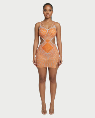 BRELLIE Crystal Cut-out Bodycon Mini Dress