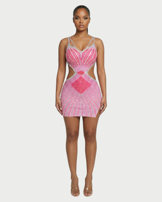 BRELLIE Crystal Cut-out Bodycon Mini Dress