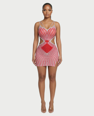 BRELLIE Crystal Cut-out Bodycon Mini Dress