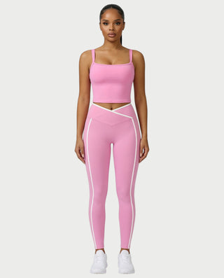 JINYA Padded Square-Neck Active Crop Top