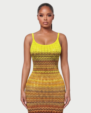 VELVA Ombre Crochet Cover-Up Maxi Dress