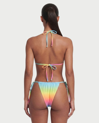 AVELIYA Ombre Bikini & Sheer Maxi Skirt Three-piece Set