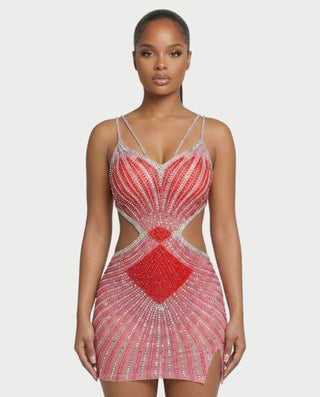 BRELLIE Crystal Cut-out Bodycon Mini Dress