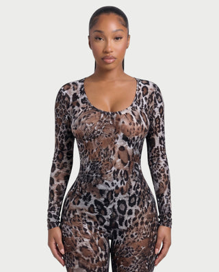 Mono de malla de leopardo FIOREN