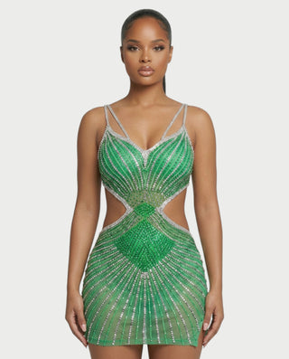 BRELLIE Crystal Cut-out Bodycon Mini Dress
