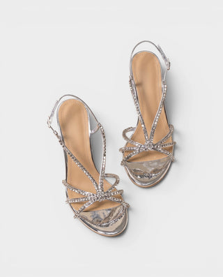 SULLY Rhinestone Bow Slingback Stiletto Heels