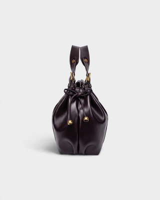 SIRENA Faux Leather Slouchy Drawstring Shoulder Bag