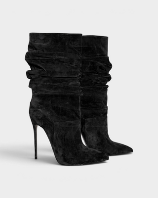 VELINE Slouchy Shaft Pointed-Toe High Heel Boots