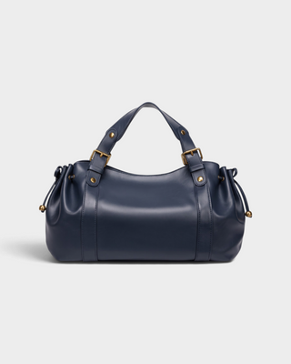SIRENA Faux Leather Slouchy Drawstring Shoulder Bag