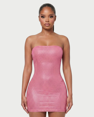 KELSEY Rhinestone Strapless Mini Dress