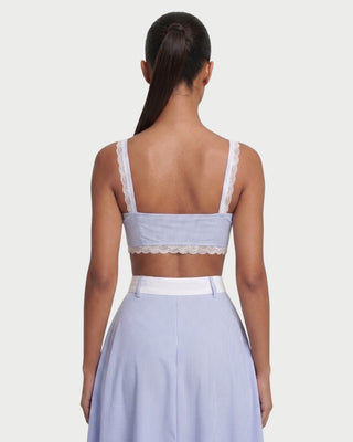 Conjunto de camisola y falda con encaje empalmado KORINA