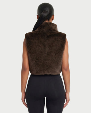 KARISE Plush Faux Fur Vest Top