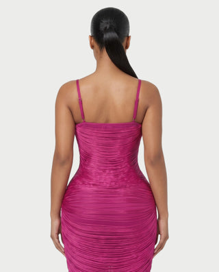 HARMINA Spaghetti Strap Fringe Tassel Bodycon Maxi Dress