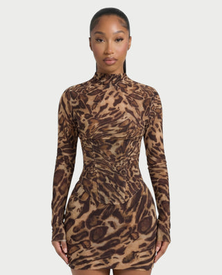 CLARIBEL Lace-Up Back Corset Mini Dress Set