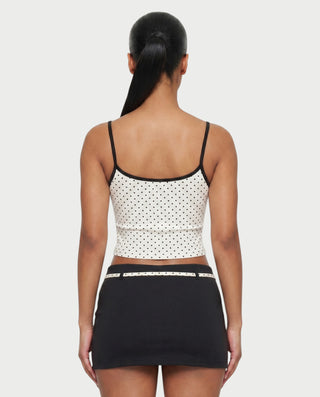 ZELINA Contrast Trim Cami Top & Mini Skirt Set