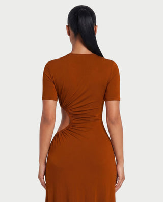 NORMINA Cutout High-Slit Bodycon Maxi Dress
