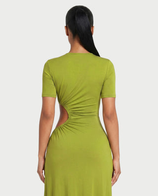 NORMINA Cutout High-Slit Bodycon Maxi Dress