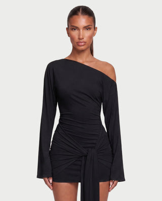 MIRANDA Off-Shoulder Flare Sleeve Mini Dress