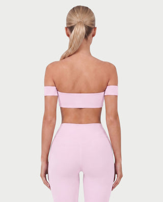 KAYLEE Off-Shoulder Bandeau Top & Capri Leggings Set