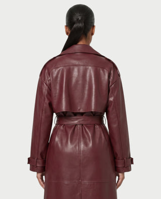 Gabardina de piel sintética PAMOLA