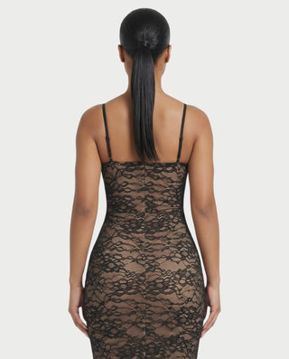 SITTIE Sweetheart Neckline Lace Bustier Fitted Maxi Dress