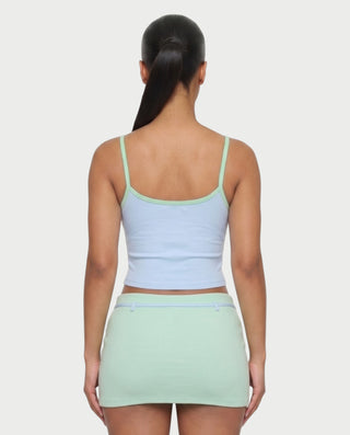 ZELINA Contrast Trim Cami Top & Mini Skirt Set