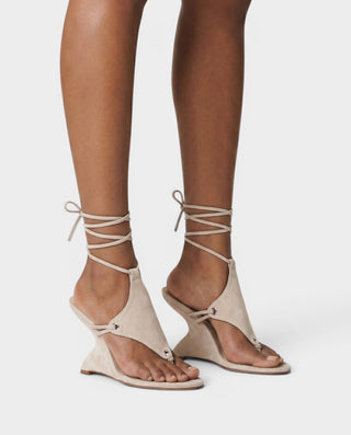 FELICE Lace-Up High-Heeled Wedge Sandals