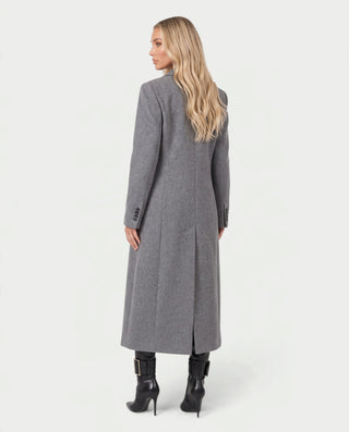 ANVINA Double-Breasted Notched Lapel Longline Trench Coat
