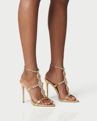 Tacones de aguja con cordones de piel sintética KELLA