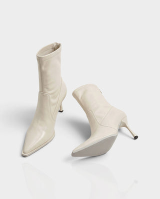 MARENA Pointed Toe Sculpted Heel Fitted Ankle Boots