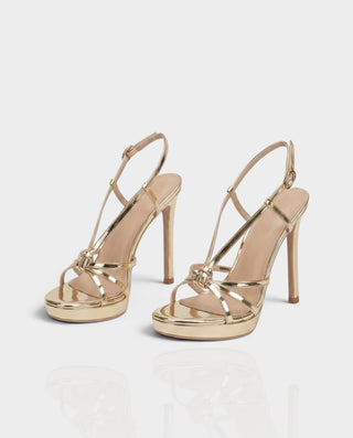 Tacones de aguja con cordones de piel sintética KELLA