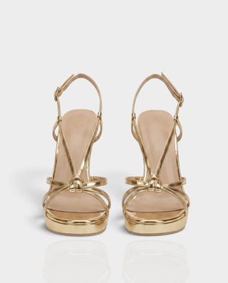Tacones de aguja con cordones de piel sintética KELLA