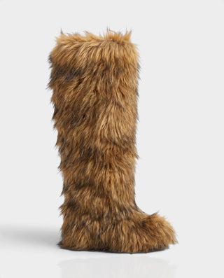 LINEA Oversized Fluffy Faux Knee-High Boots