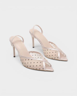 Tacones de aguja con cordones de piel sintética KELLA