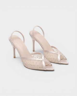 Tacones de aguja con cordones de piel sintética KELLA